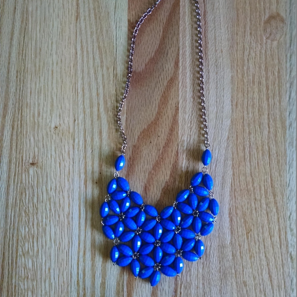 Blue statement necklace